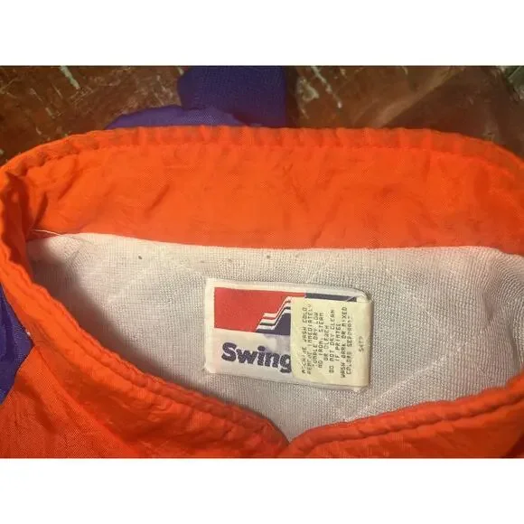 Vintage Broncos NFL Nylon 80s Button Up Jacket XL Made In USA Swingster - Picture 14 of 14